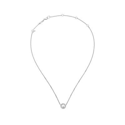 Halskette für Damen von Chopard aus der Happy Diamonds-Kollektion mit der Referenz 81A017-1201 aus Weißgold mit Diamanten bei Juwelier Krebber