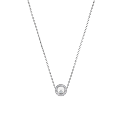 Halskette für Damen von Chopard aus der Happy Diamonds-Kollektion mit der Referenz 81A017-1201 aus Weißgold mit Diamanten