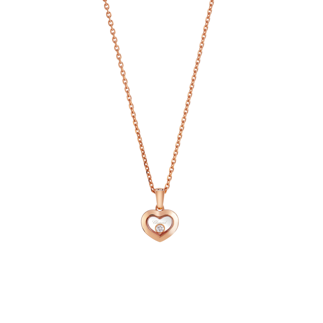 Halskette für Damen von Chopard aus der Happy Diamonds-Kollektion mit der Referenz 79A054-5001 aus Roségold mit einem Diamanten