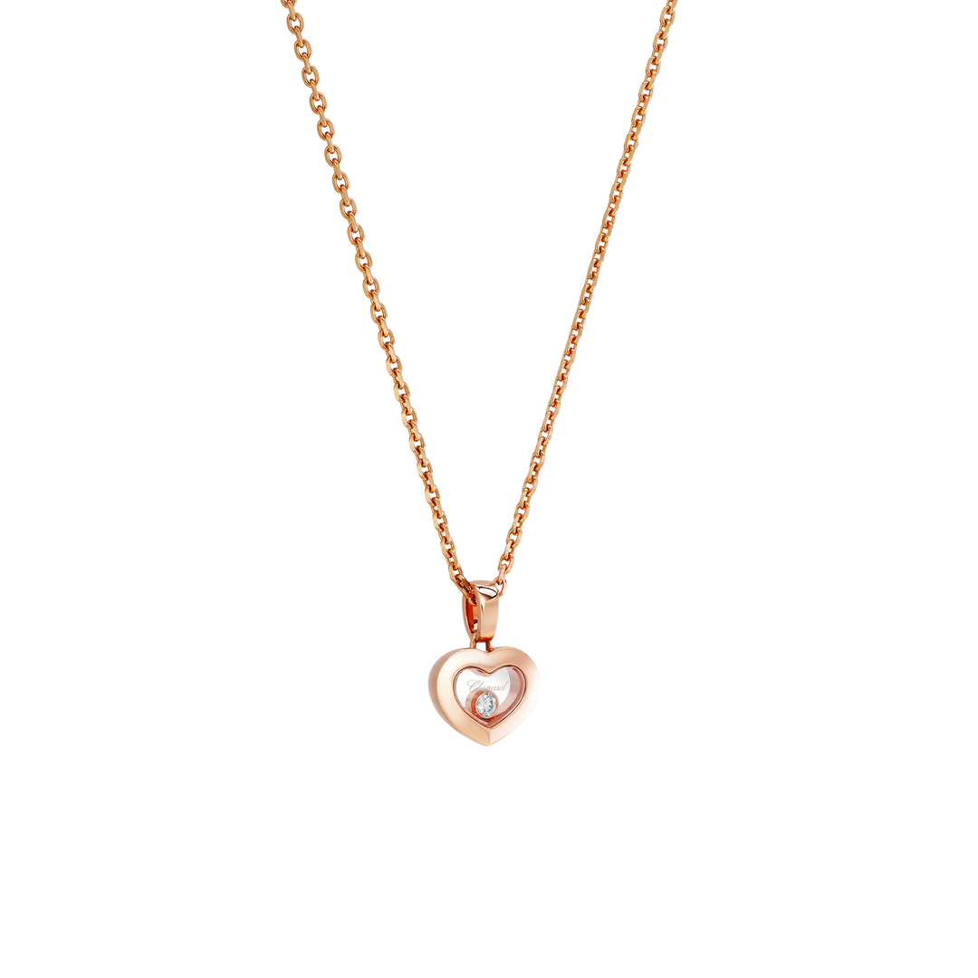 Halskette für Damen von Chopard aus der Happy Diamonds-Kollektion mit der Referenz 79A054-5001 aus Roségold mit einem Diamanten für Damen