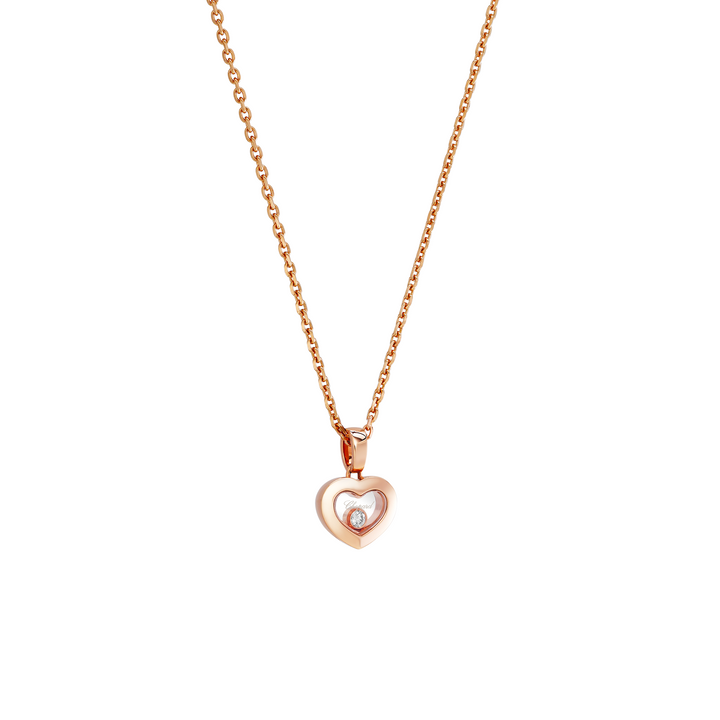 Halskette für Damen von Chopard aus der Happy Diamonds-Kollektion mit der Referenz 79A054-5001 aus Roségold mit einem Diamanten für Damen