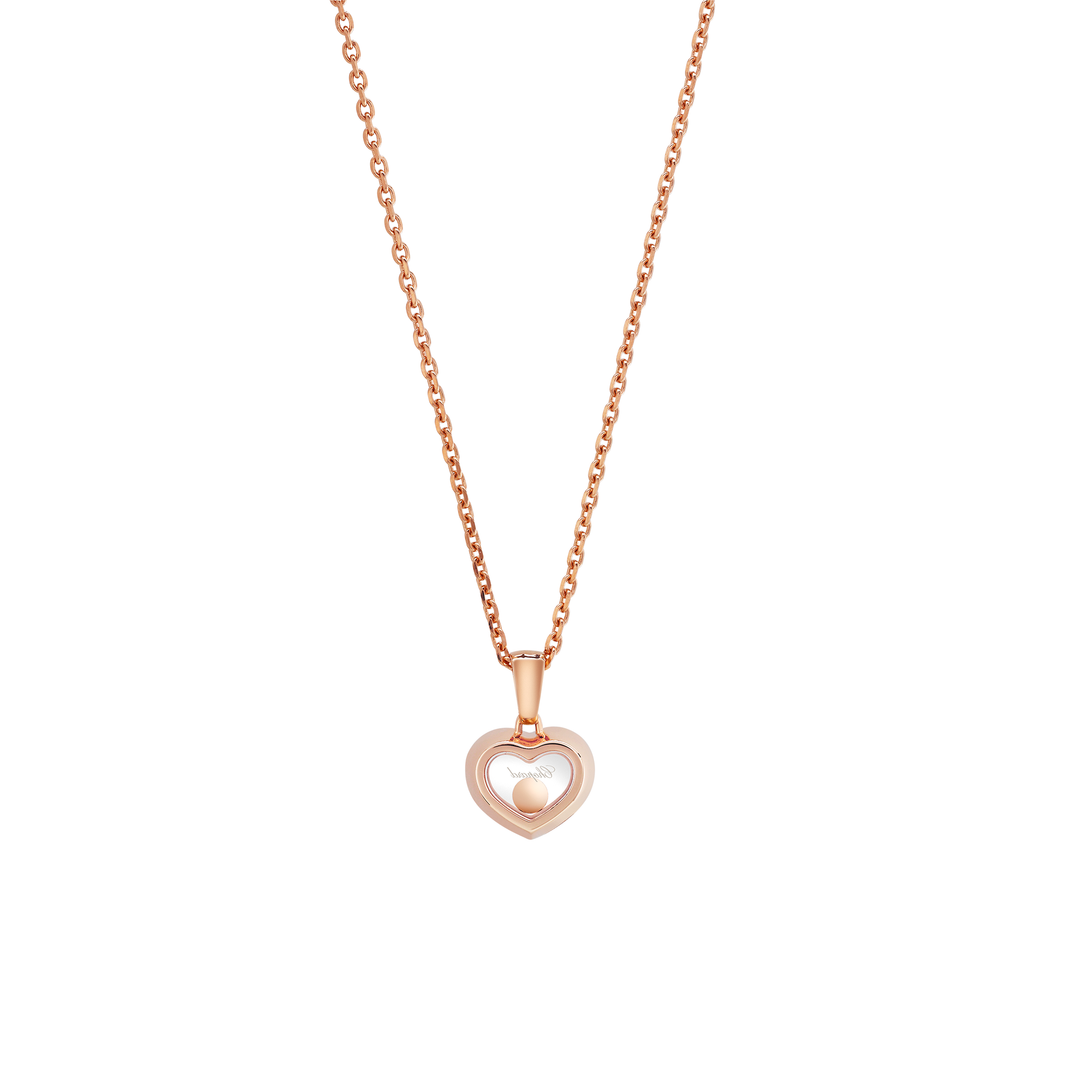 Halskette für Damen von Chopard aus der Happy Diamonds-Kollektion mit der Referenz 79A054-5001 aus Roségold mit einem Diamanten bei Juwelier Krebber 