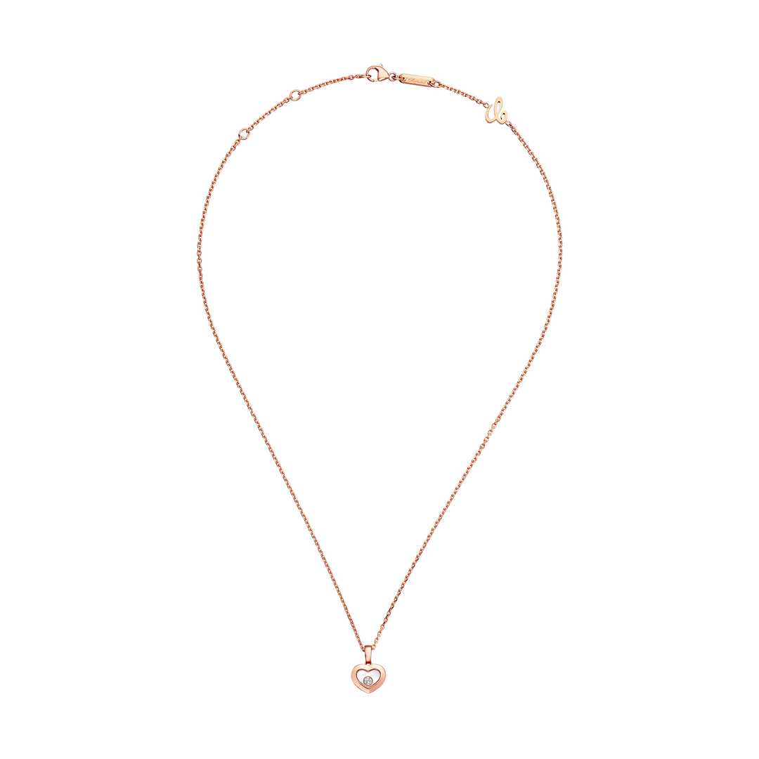 Halskette für Damen von Chopard aus der Happy Diamonds-Kollektion mit der Referenz 79A054-5001 aus Roségold mit einem Diamanten in Mönchengladbach