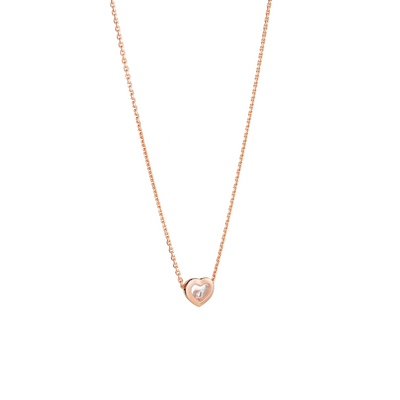 Halskette für Damen von Chopard aus der Happy Diamonds-Kollektion mit der Referenz 81A054-5001 aus Roségold mit einem Diamant bei Juwelier krebber
