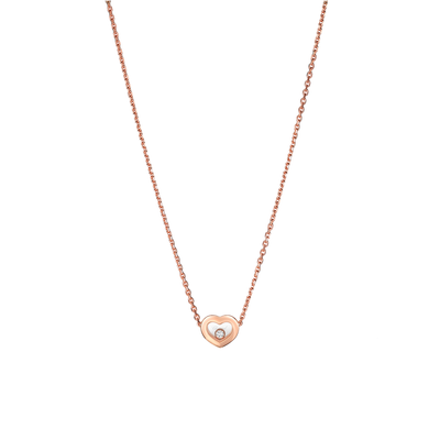 Halskette für Damen von Chopard aus der Happy Diamonds-Kollektion mit der Referenz 81A054-5001 aus Roségold mit einem Diamant