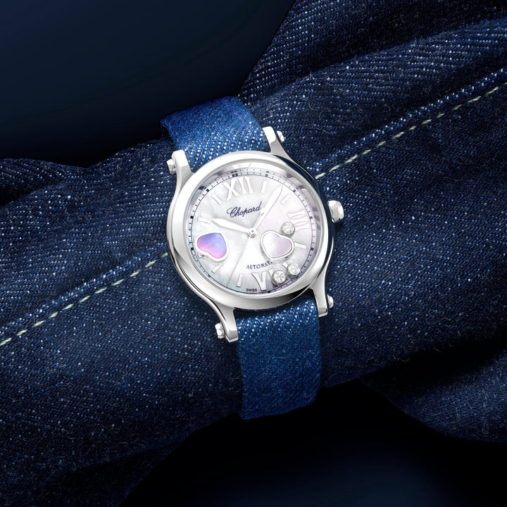 Chopard Happy Sport Happy Hearts - 278608-3012 – Automatikwerk – weiß - 33 mm - Damenuhr bei Juwelier Krebber