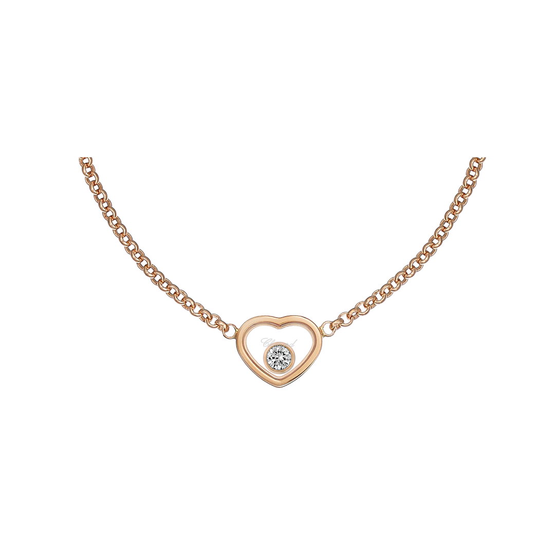 Chopard - My Happy Hearts Collier aus Roségold und einem Happy