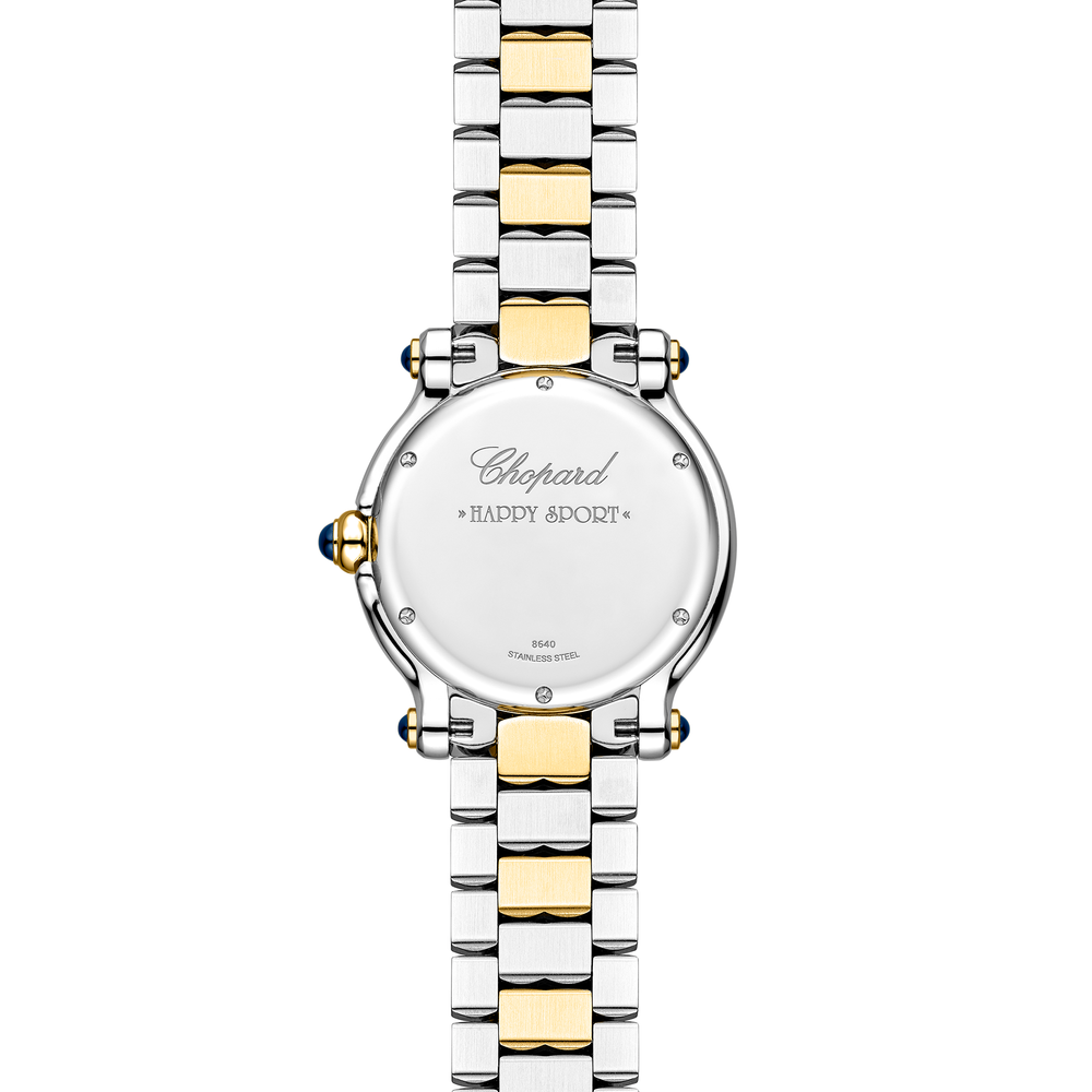 Chopard - Happy Sport The First - 278640-4001 – Quarzwerk – weiß, Gelbgold - 33 mm - Damenuhr in Mönchengladbach kaufen