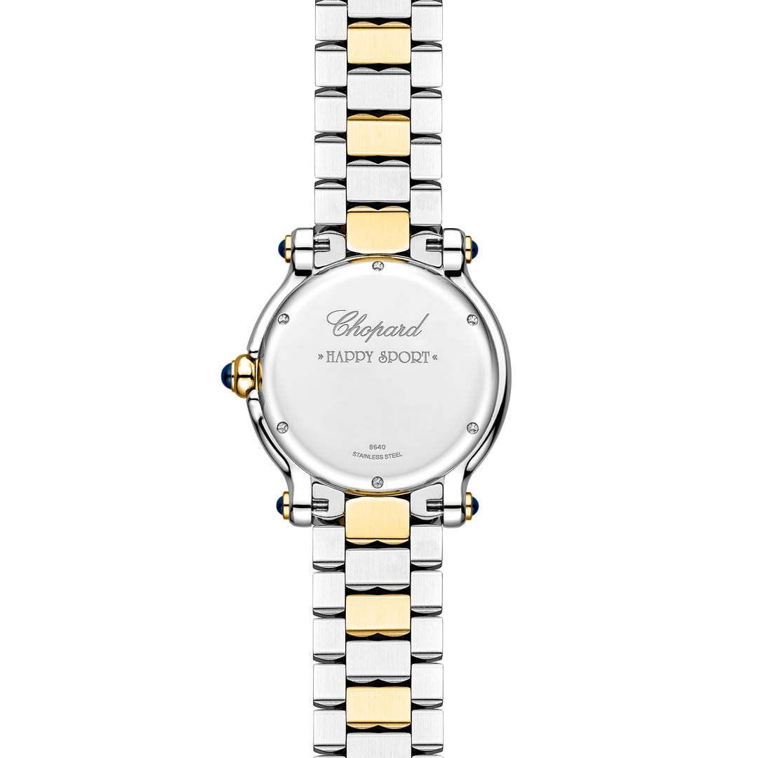Chopard - Happy Sport The First - 278640-4001 – Quarzwerk – weiß, Gelbgold - 33 mm - Damenuhr in Mönchengladbach kaufen