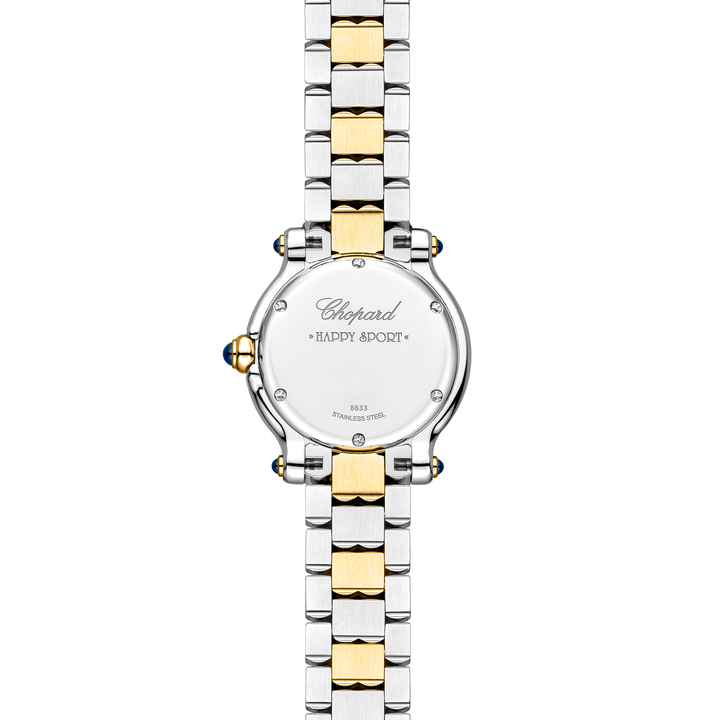 Chopard - Happy Sport The First - 278633-4001 – Quarzwerk – weiß, Gelbgold - 26 mm - Damenuhr in Bicolor