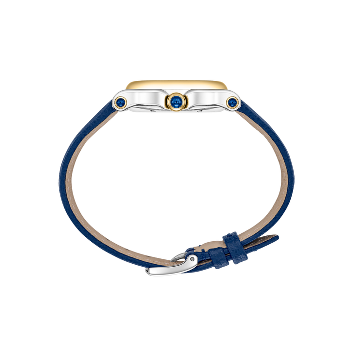 Chopard - Happy Sport The First - 278640-4002 – Quarzwerk – weiß, blau - 33 mm - Damenuhr mit blauem Lederband