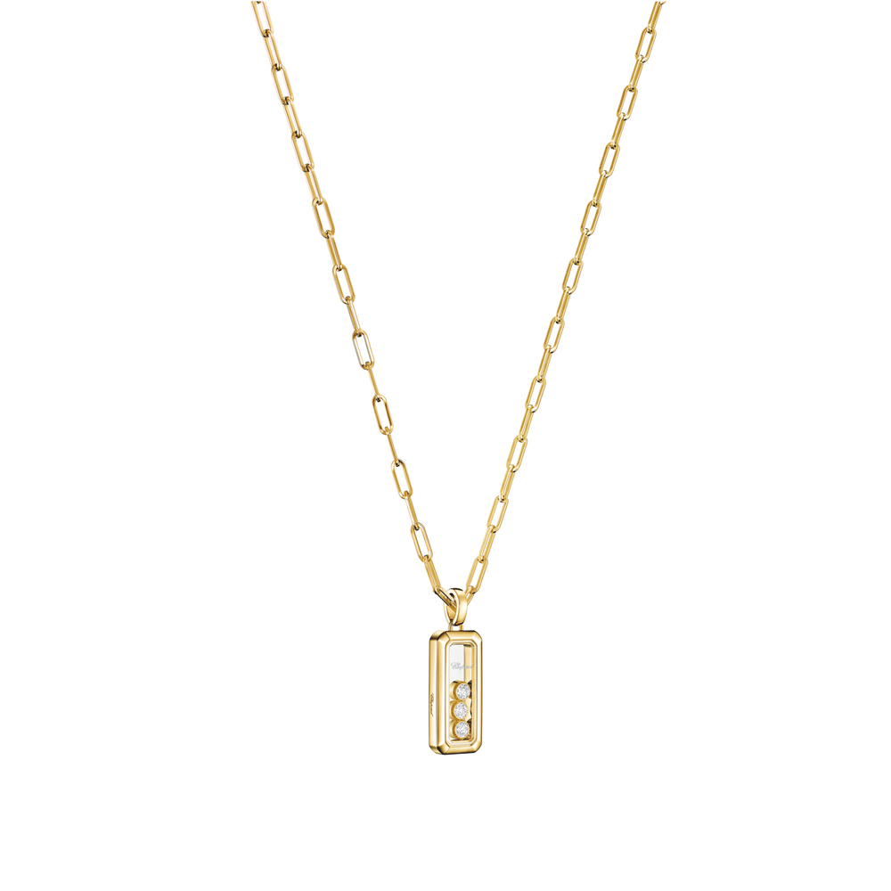 Chopard Happy Diamonds Collier 79A193-5201 aus Roségold und drei happy Diamonds.