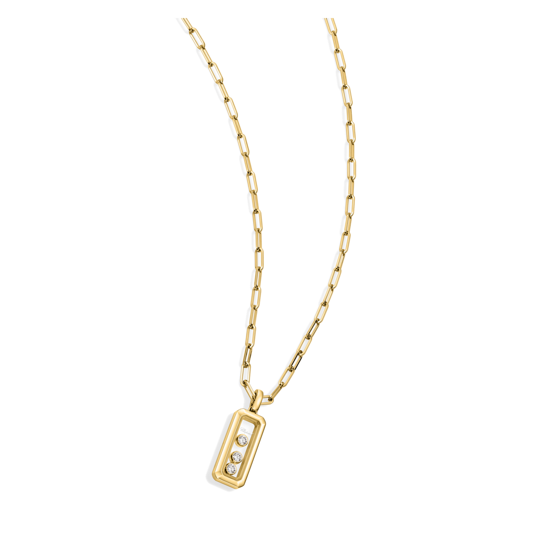 Chopard Happy Diamonds Collier 79A193-5201 aus Roségold und drei happy Diamonds.