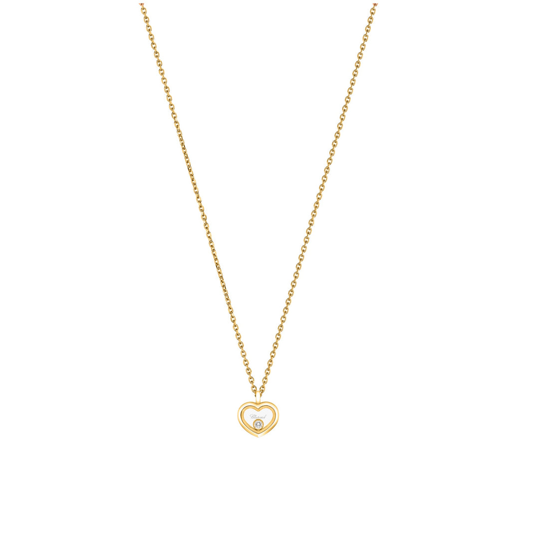Chopard Collier Happy Diamonds 81A192-0001 aus Gelbgold und einem Happy Diamond Herzanhänger.