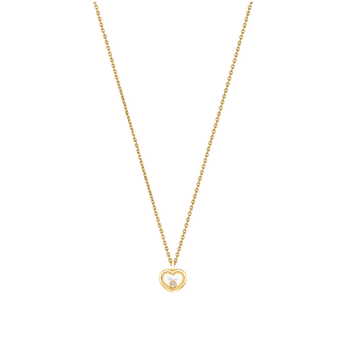 Chopard Collier Happy Diamonds 81A192-0001 aus Gelbgold und einem Happy Diamond Herzanhänger.