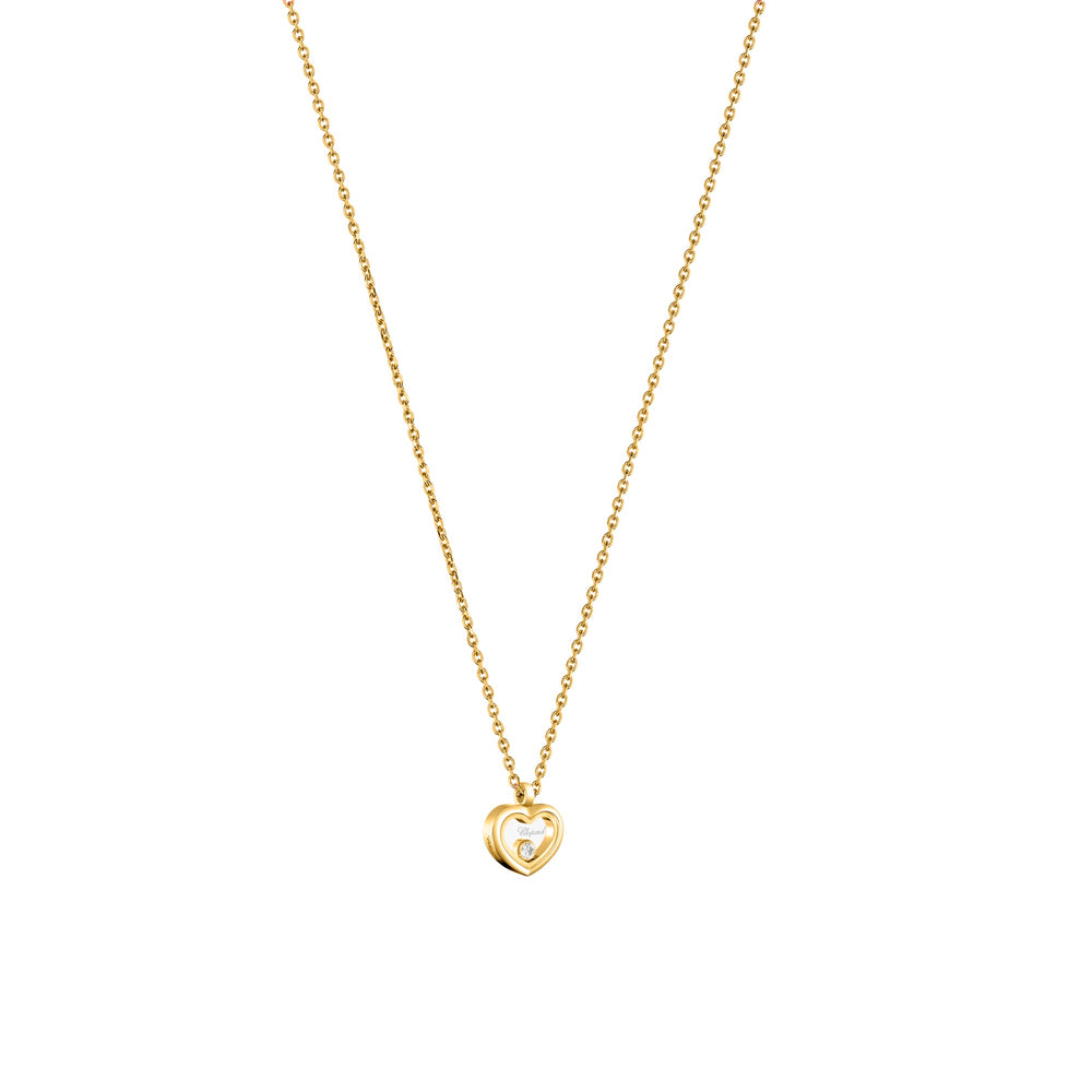 Chopard Collier Happy Diamonds 81A192-0001 aus Gelbgold und einem Happy Diamond Herzanhänger.
