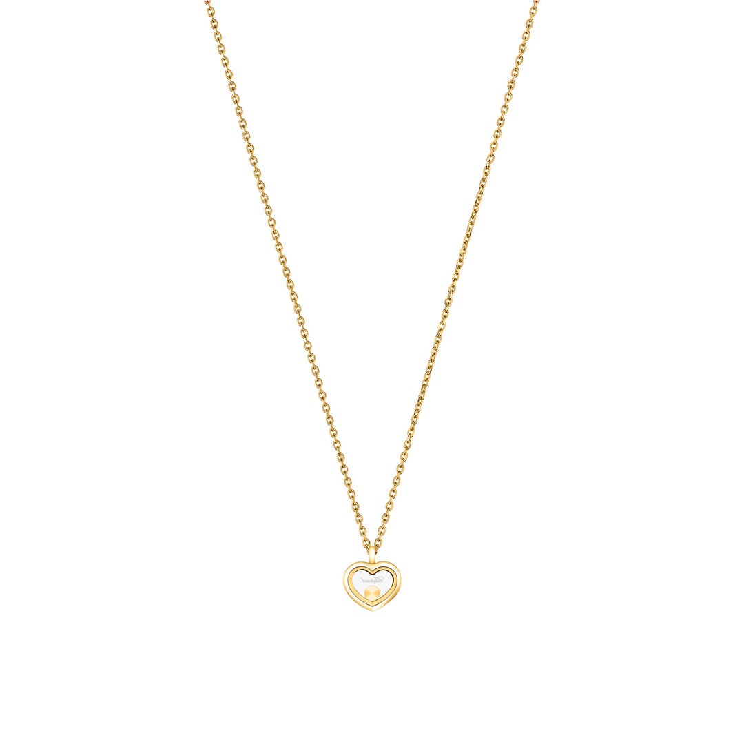 Chopard Collier Happy Diamonds 81A192-0001 aus Gelbgold und einem Happy Diamond Herzanhänger.
