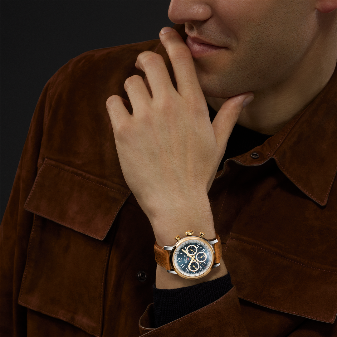  Chopard - Mille Miglia Classic Chronograph mit der Referenz 168619-3003 aus 18 Karat Gelbgold und Edelstahl bei Ihrem offiziellen Fachhändler Juwelier Krebber in Mönchengladbach Herrenuhren