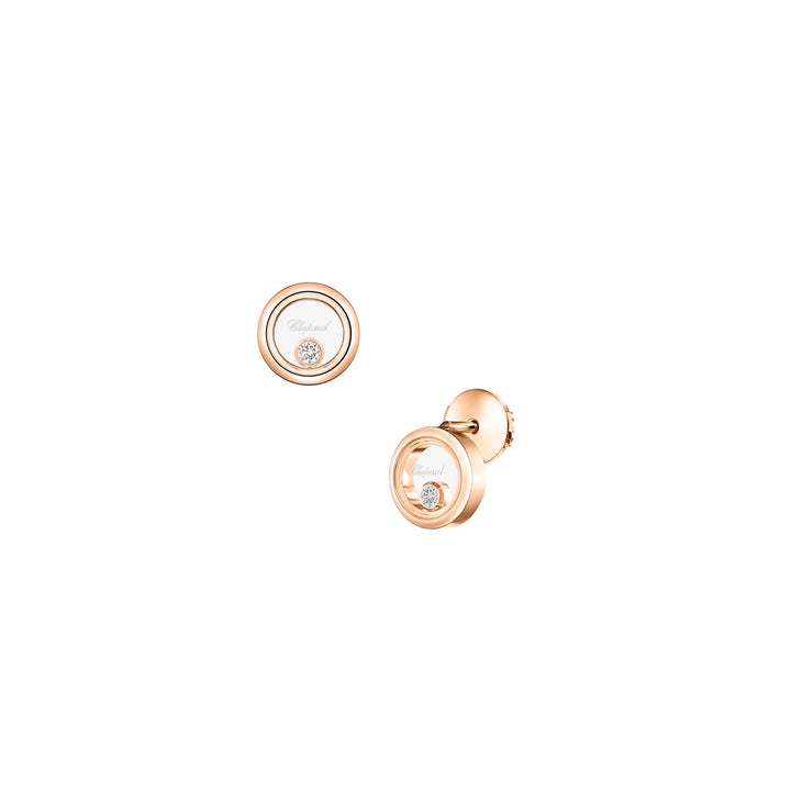 Chopard Ohrstecker Happy Diamonds 83A191-5001 aus Roségold und einem Happys Diamond. 