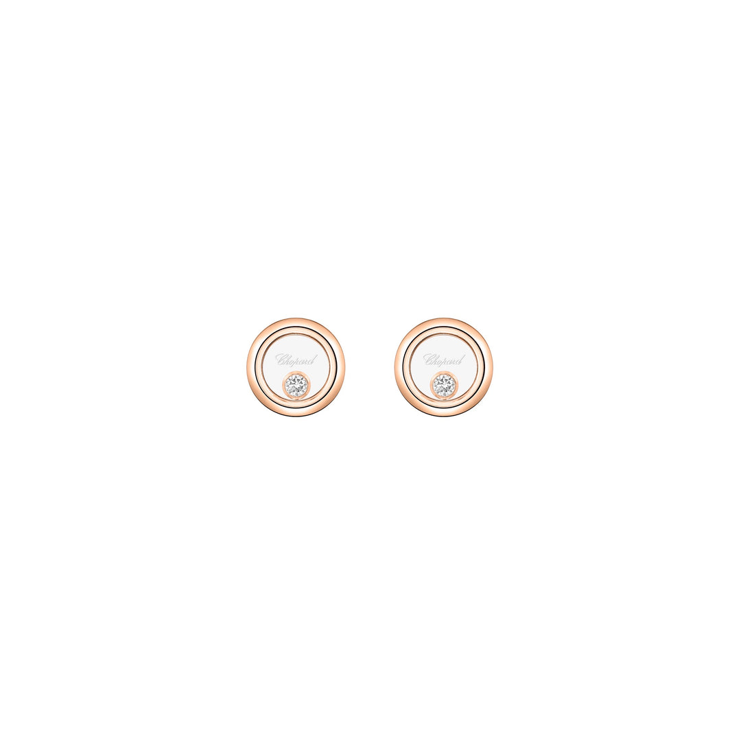 Chopard Ohrstecker Happy Diamonds 83A191-5001 aus Roségold und einem Happys Diamond. 