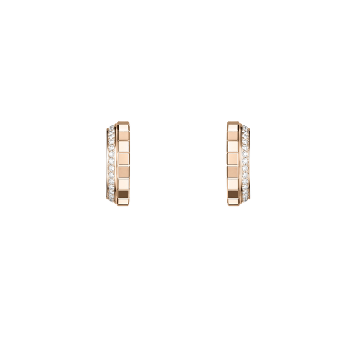 Chopard Ice Cube Creolen 837008-5001 aus Roségold und Diamant Besatz