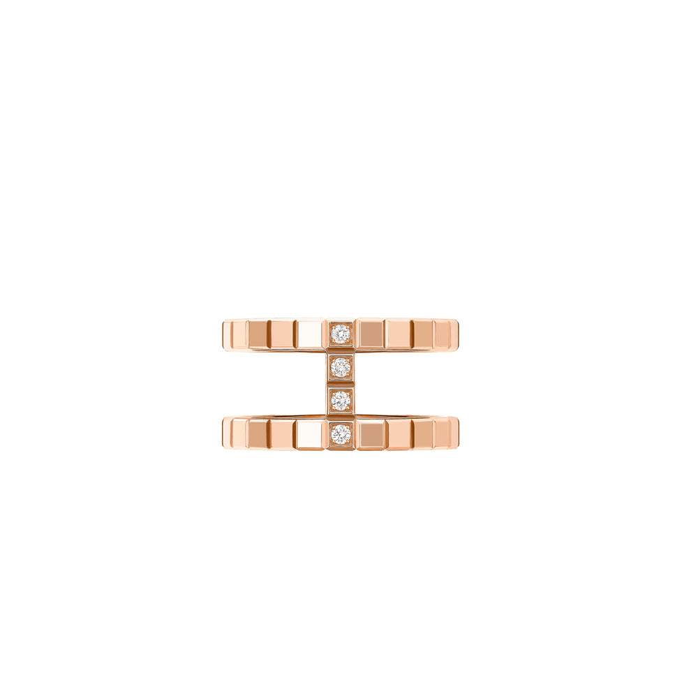Chopard Ice Cube RIng 827006-5010 aus Roségold und 4 Diamanten