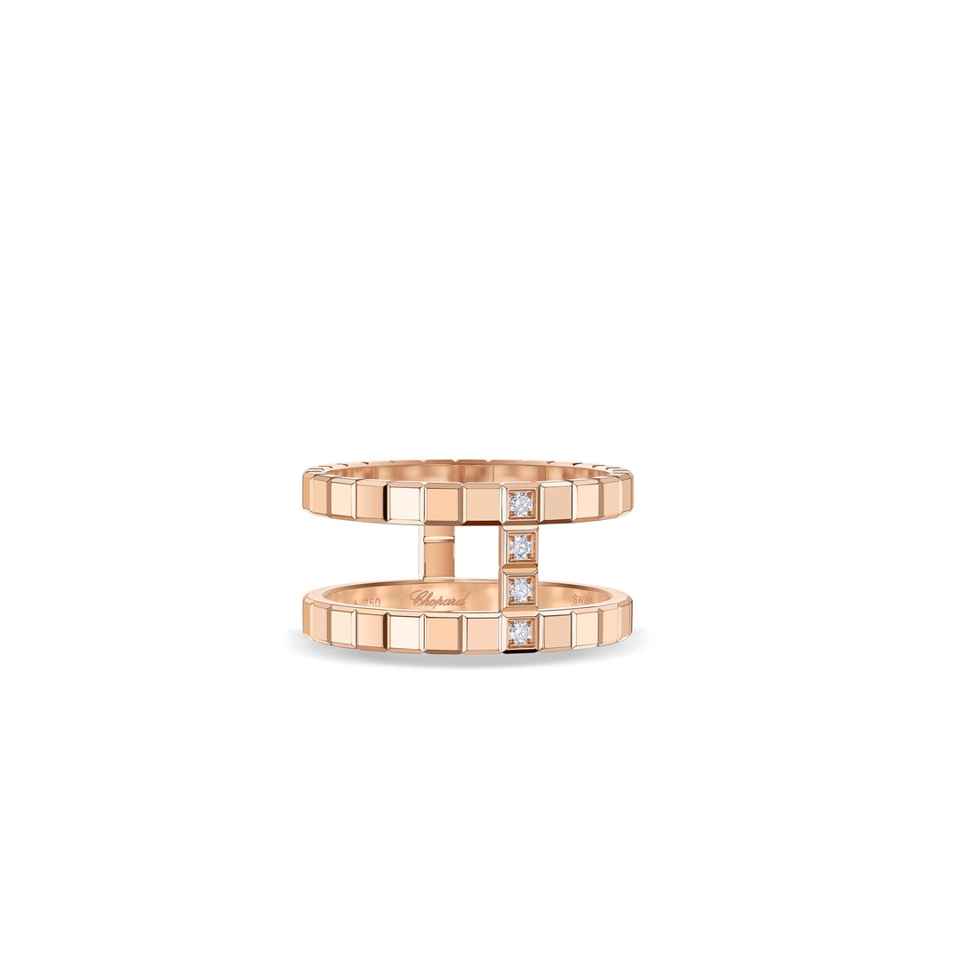 Chopard Ice Cube RIng 827006-5010 aus Roségold und 4 Diamanten