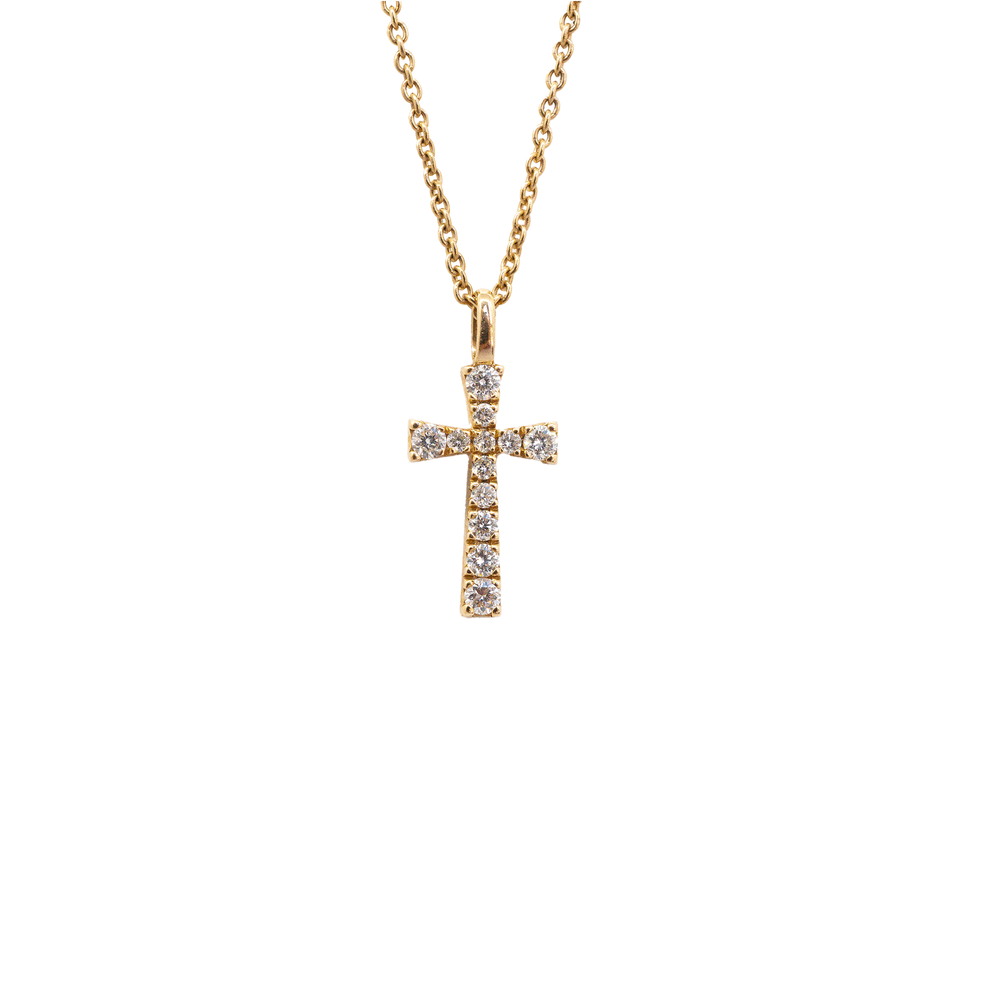 Krebber - Halskette Kreuz - 370-XN2161 - Roségold - Diamanten - Halskette für Damen bei Juwelier Krebber