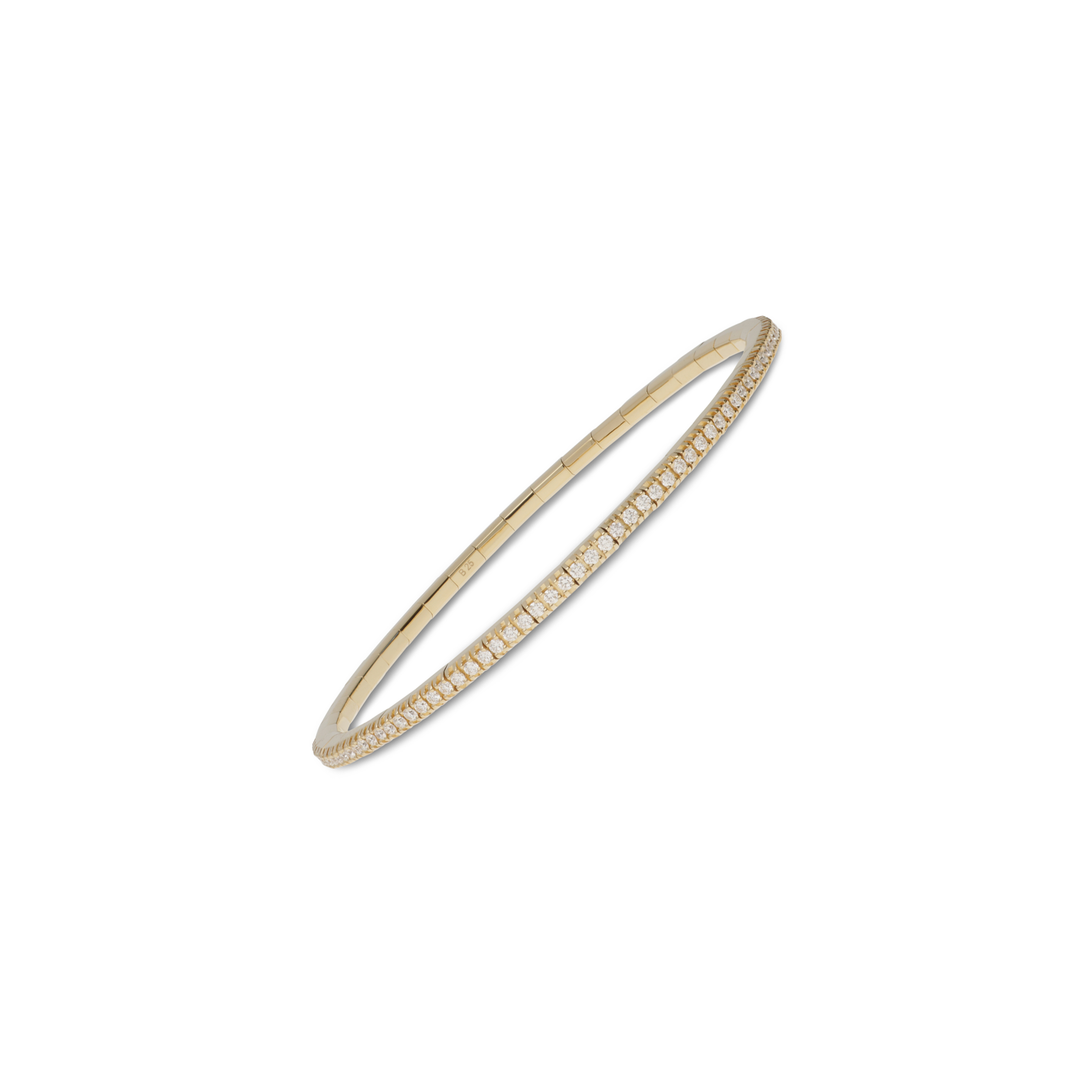 Demeglio Tennisarmband BTE25DBOGN aus Gelbgold und weißen Diamanten