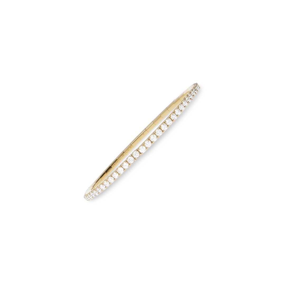 Demeglio Tennisamband BTE85DBOG aus Gelbgold und weißen Diamanten.