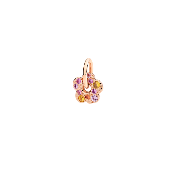 DoDo Anhänger - Blume mit Saphiren – DMC5013_FLOWS_ZRO9R – Roségold, Saphiren – Anhänger für Damen