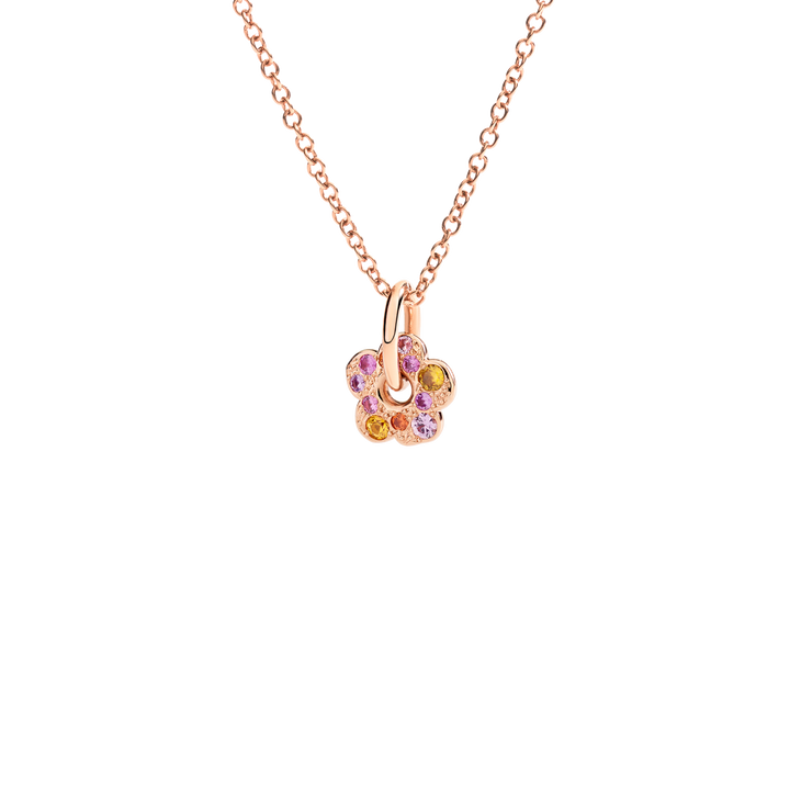 DoDo Anhänger - Blume mit Saphiren – DMC5013_FLOWS_ZRO9R – Roségold, Saphiren – Anhänger für Damen bei Juwelier Krebber 