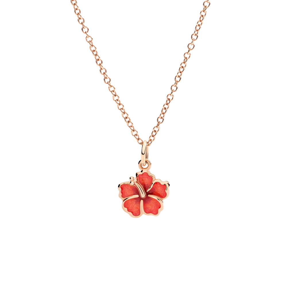 DoDo Anhänger - Hibiskusblüte aus Roségold und Emaile – DMC5005_HIBIS_EAR9R – Roségold, Emaile – Anhänger für Damenbei Juwelier Krebber