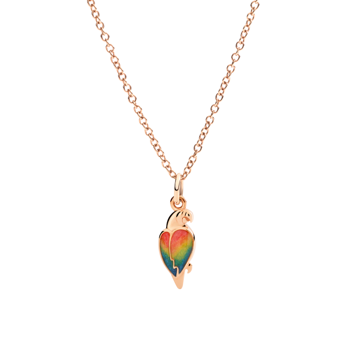 DoDo Anhänger - Papagei aus Roségold und Emaile – DMC5009_PARRO_EMX9R – Roségold, Emaile – Anhänger für Damen bei Juwelier Krebber