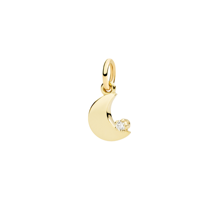 Dodo Charm Mond DMC5018_MOONS_DB09G aus Gelbgold und Diamant
