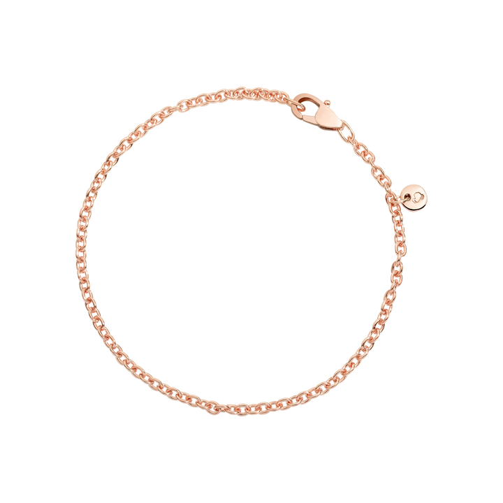 Armband Essentials aus 9-karätigem Roségold mit Plättchen aus 9-karätigem Roségold