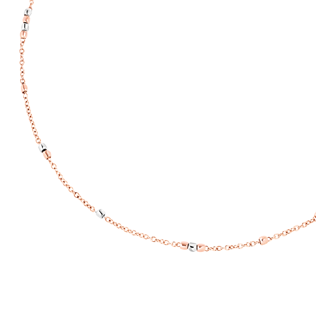 DoDo Halskette Mini Granelli – DCC4000_GRANX_0009A – Roségold und silber - Halskette für Damen 