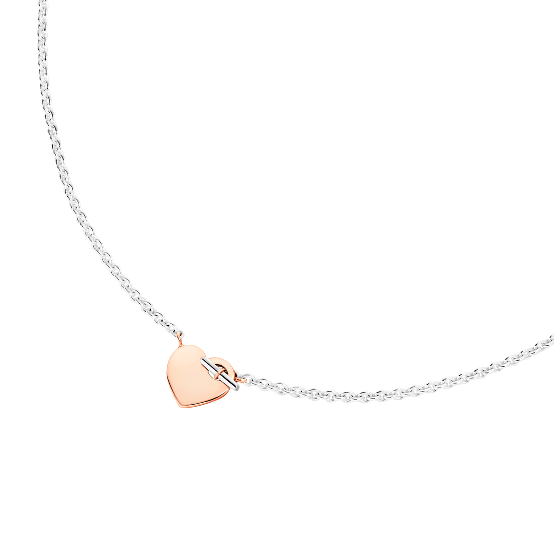 DoDo Halskette - Mini-Herz – DCC4002_HEART_0009A – Roségold und Silber - Halskette für Damen 