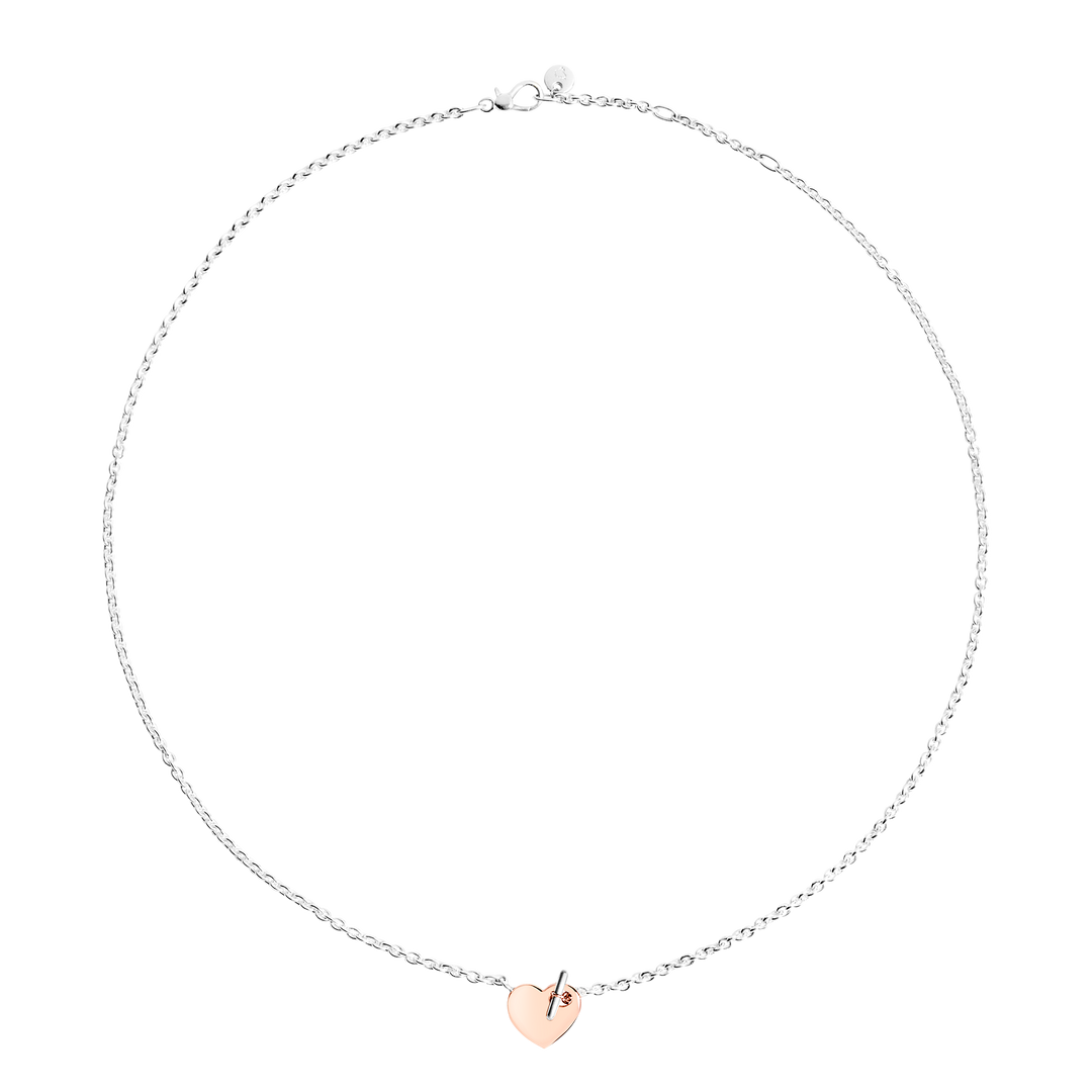 DoDo Halskette - Mini-Herz – DCC4002_HEART_0009A – Roségold und Silber - Halskette für Damen