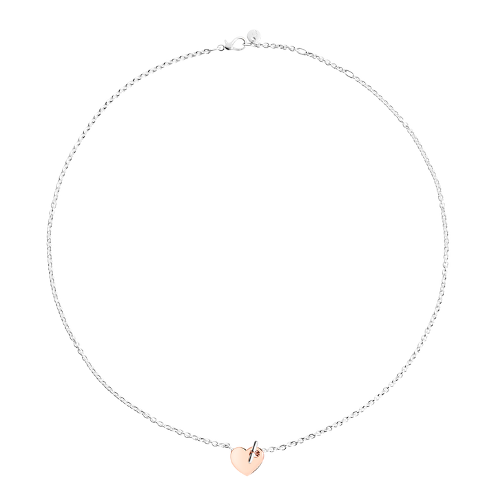 DoDo Halskette - Mini-Herz – DCC4002_HEART_0009A – Roségold und Silber - Halskette für Damen