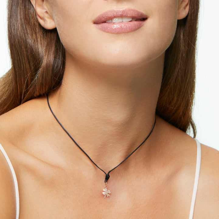 Dodo - Anhänger - Kleeblatt Mini - DMB-9034-FOURS-0009R - Roségold - Halsschmuck