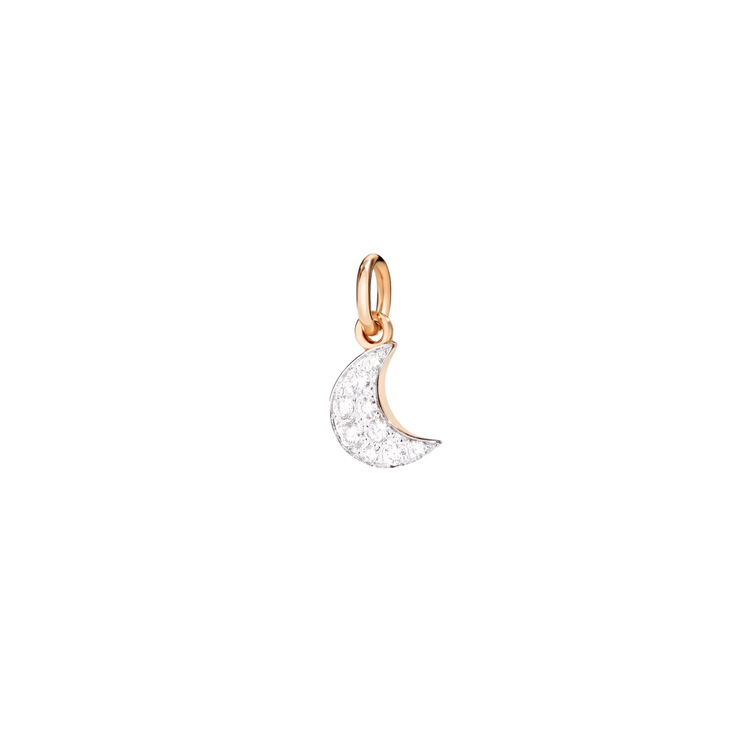 Dodo Anhänger Mond DMLU/9/B aus Roségold und Diamanten in einer Weißgoldfassung