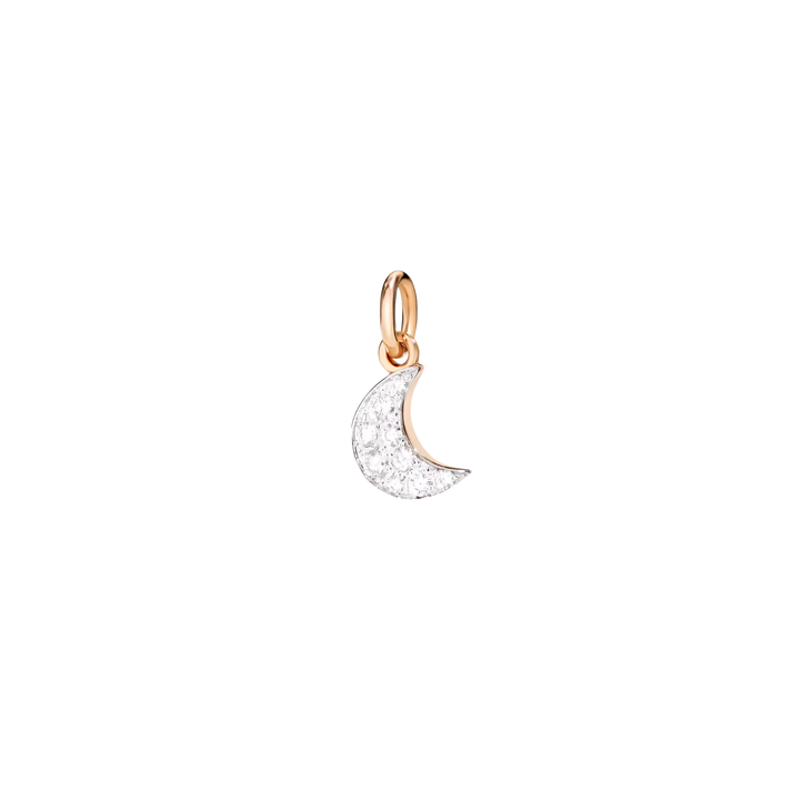 Dodo Anhänger Mond DMLU/9/B aus Roségold und Diamanten in einer Weißgoldfassung