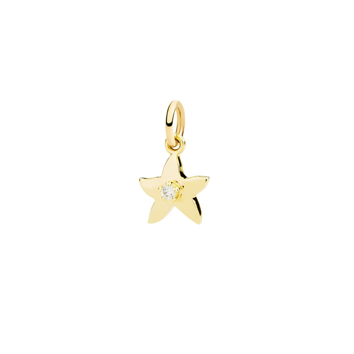Dodo Charm Stern DMC5017-STARX-DB09G aus Gelbgold und Diamant.
