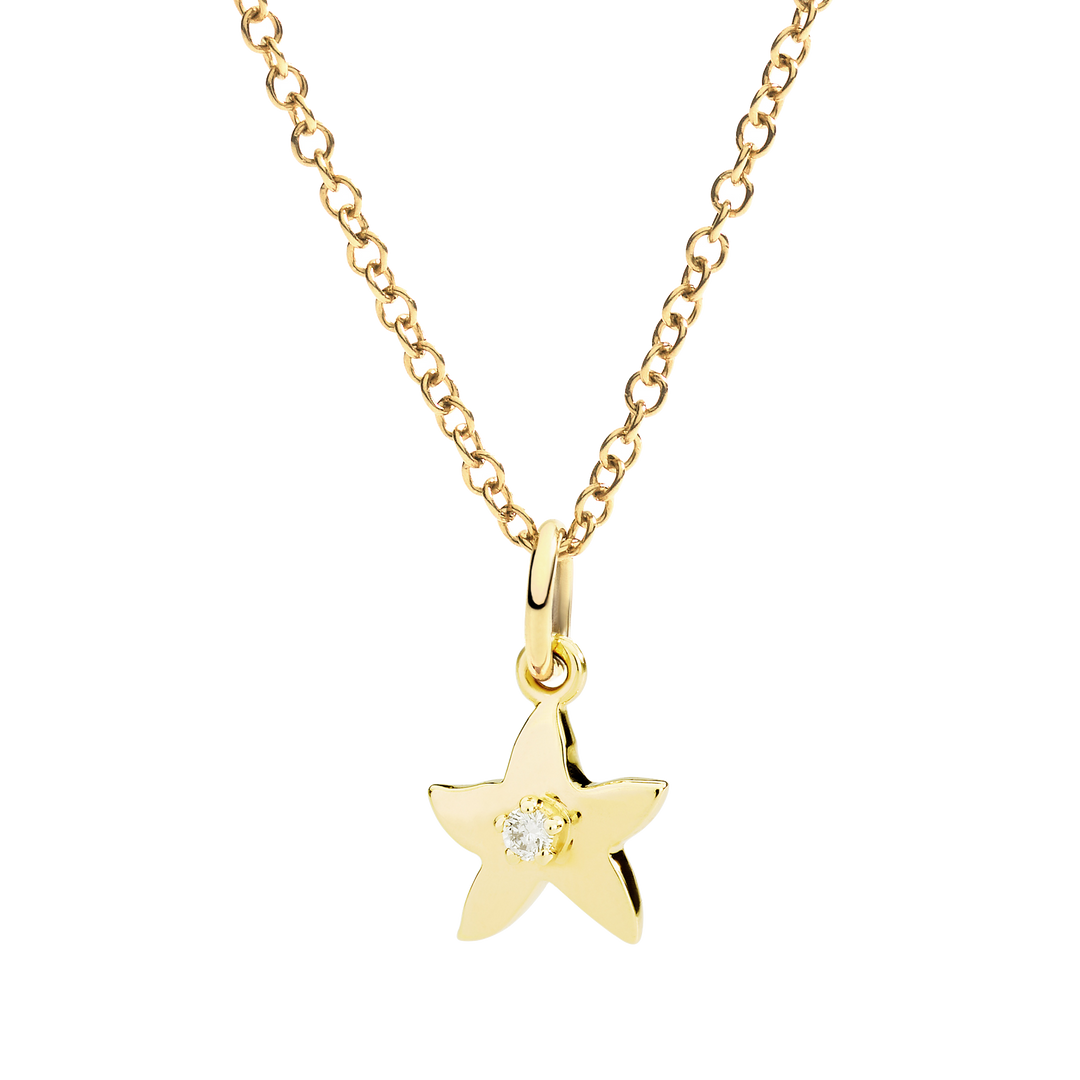 Dodo Charm Stern DMC5017-STARX-DB09G aus Gelbgold und Diamant.