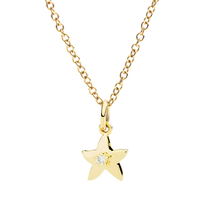 Dodo Charm Stern DMC5017-STARX-DB09G aus Gelbgold und Diamant.