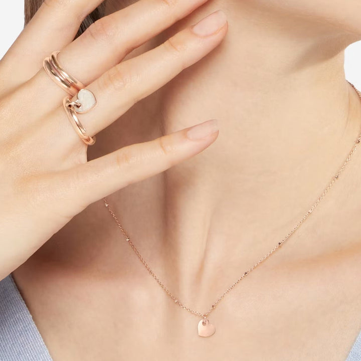 DoDo Anhänger - Herz – DMC4011_HEART_EPB9R – Roségold und Perlmutt - Anhänger für Damen