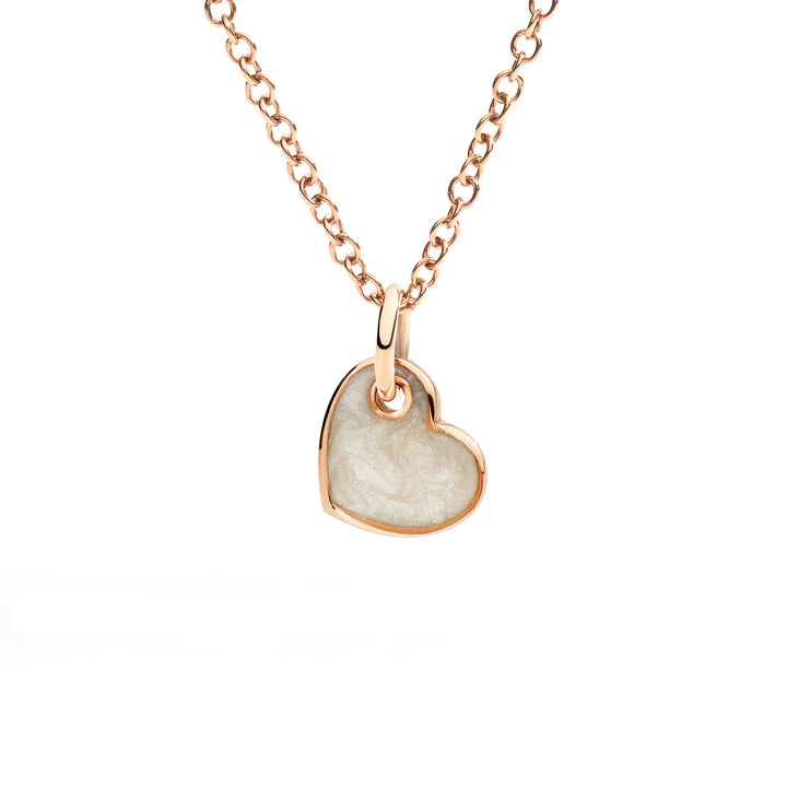 DoDo Anhänger - Herz – DMC4011_HEART_EPB9R – Roségold und Perlmutt - Anhänger für Damen