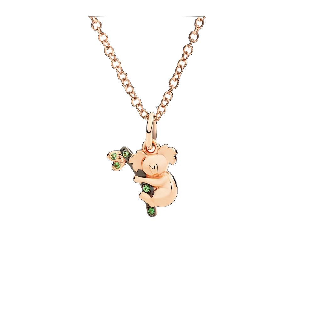 Dodo Charm Koala DMC6012-KOALA-0TZ9R aud Roségold und Tsavoriten