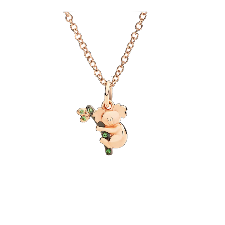 Dodo Charm Koala DMC6012-KOALA-0TZ9R aud Roségold und Tsavoriten